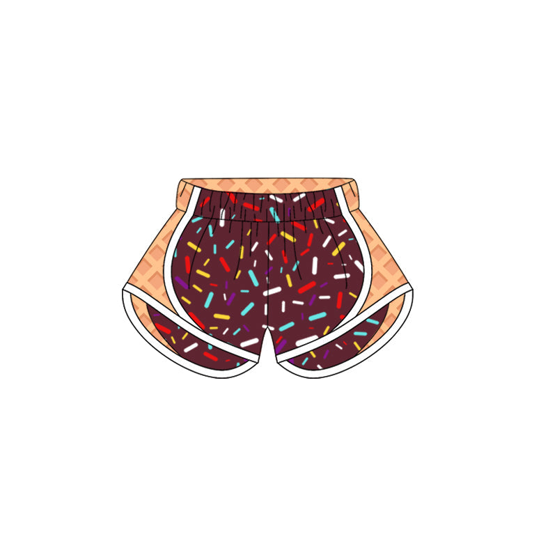 Preorder Baby Girl Brown Yoga Shorts Bottoms ( Moq 5 )