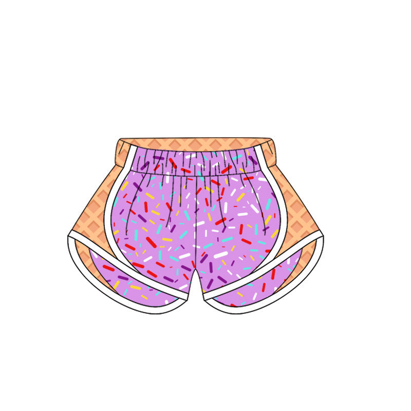Preorder Adult Women Purple Yoga Shorts Bottoms ( Moq 5 )