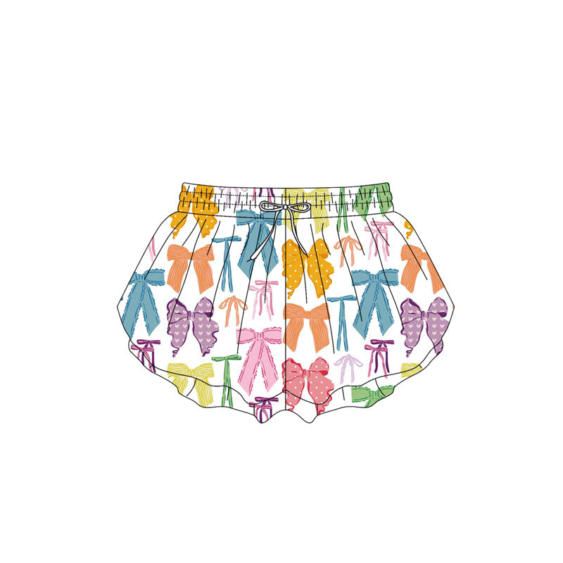 Preorder Baby Girl Colorful Bows Shorts Bottoms ( Moq 5 )