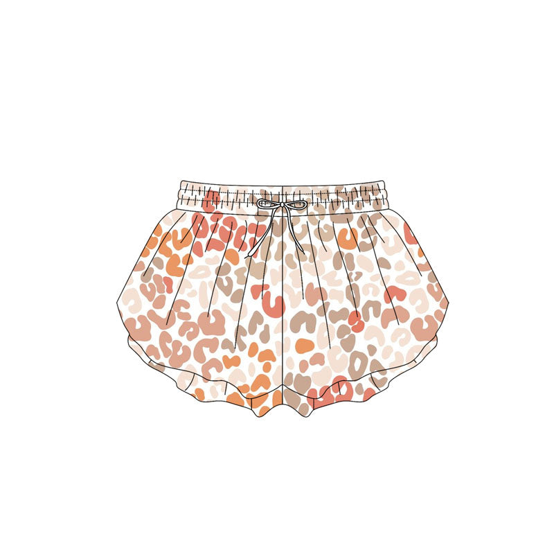 Preorder Baby Girl Brown Leopard Summer Shorts Bottoms ( Moq 5 )