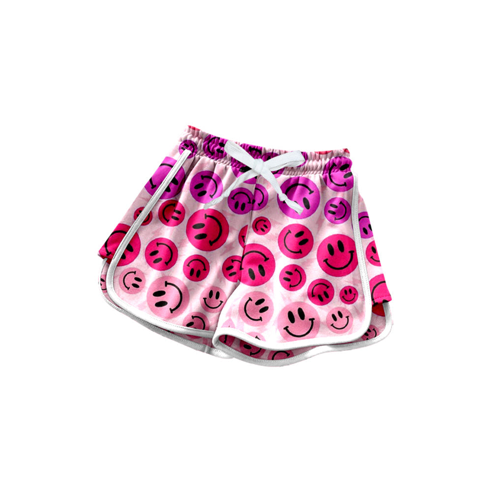 Preorder Baby Girl Summer Smile Pink Shorts Bottoms ( Moq 5 )