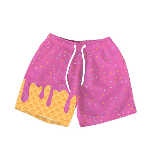 ( Moq 5 ) Preorder Baby Boy Toddler Plaid Candy Summer Hot Pink Bottom Shorts