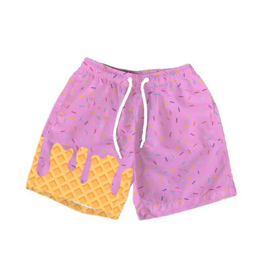 ( Moq 5 ) Preorder Baby Boy Toddler Plaid Candy Summer Pink Bottom Shorts