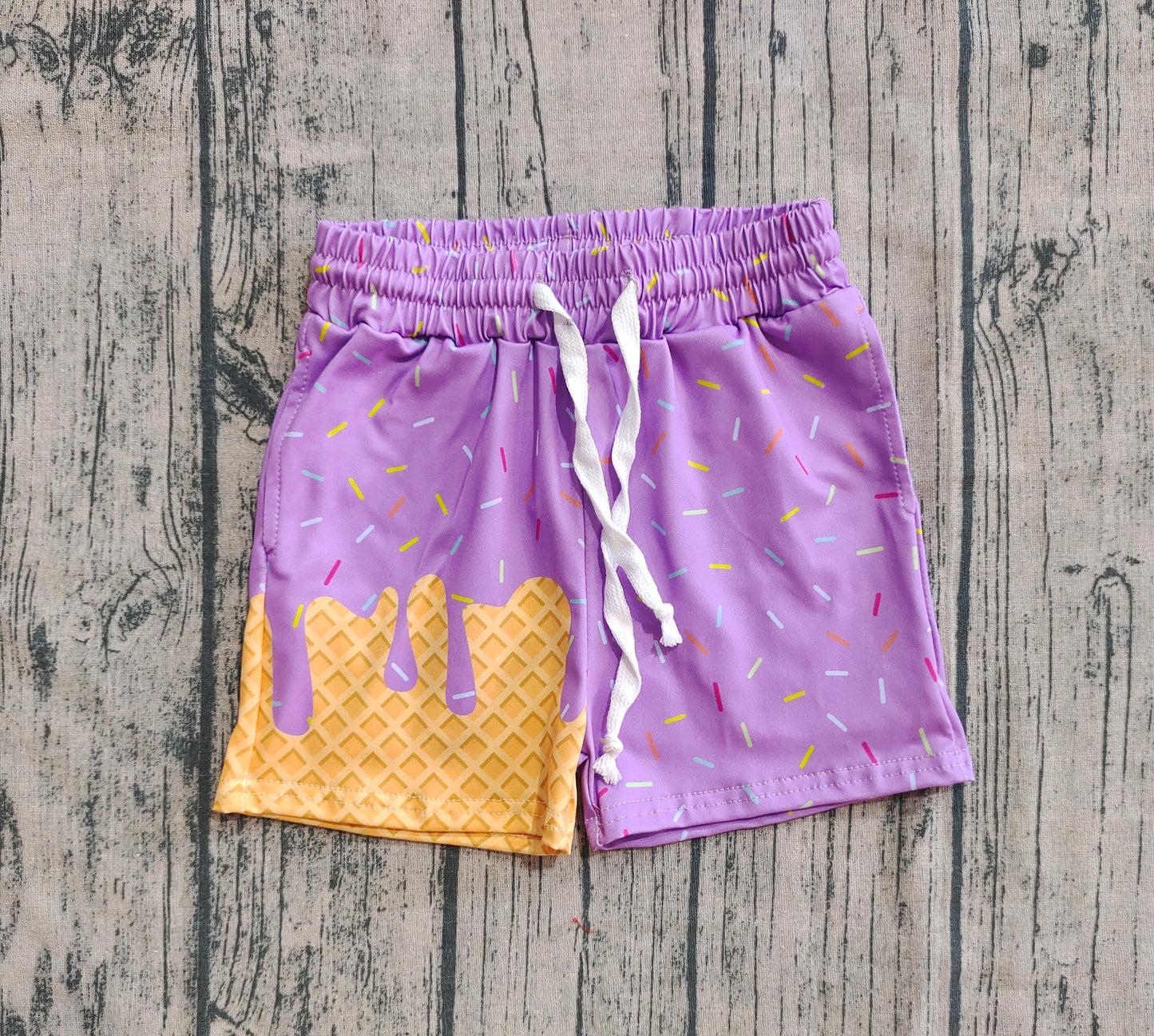 Baby Boy Toddler Plaid Candy Summer Purple Bottom Shorts RTS