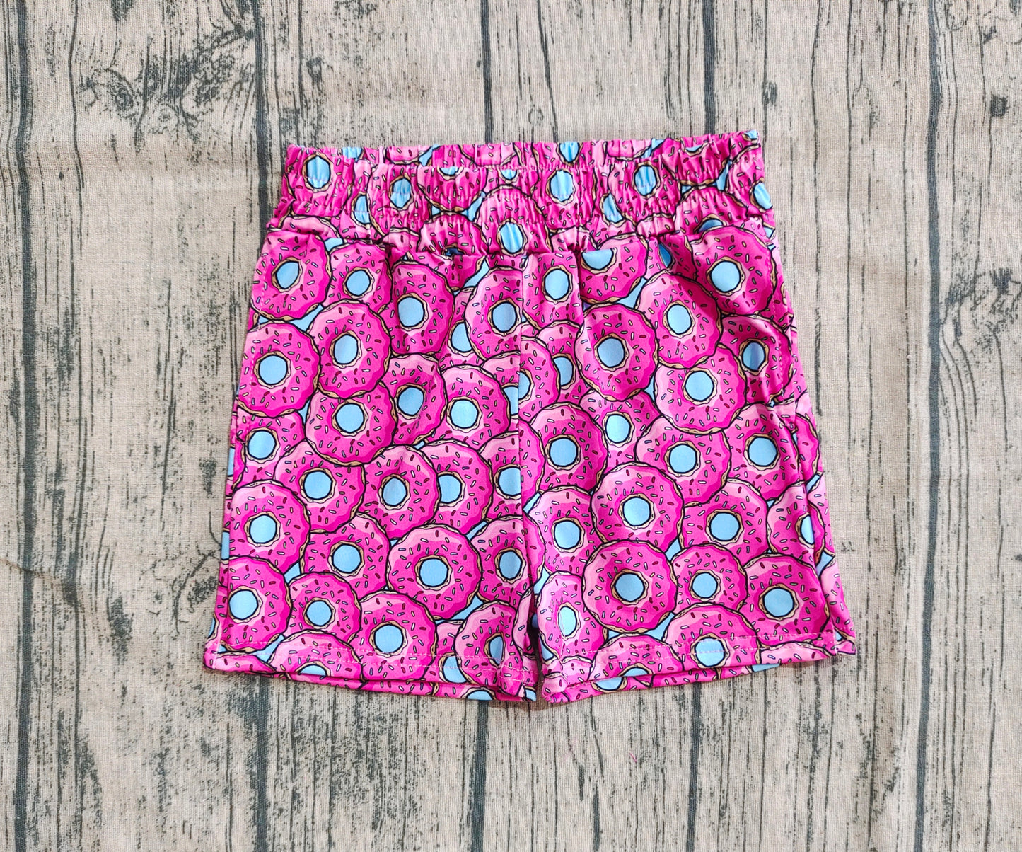 Baby Girl Toddler Donuts Pink Pockets Shorts Summer Bottom RTS