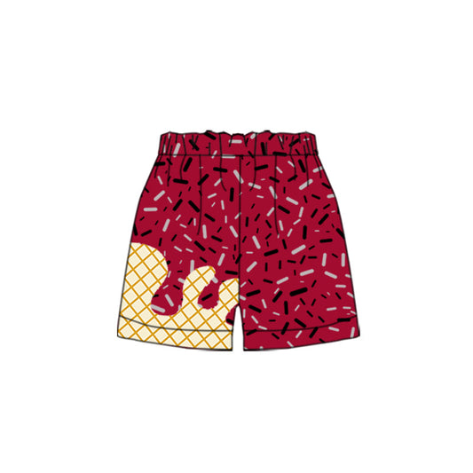 ( Moq 5 ) Preorder Baby Boy Girl Drips Team Dark Red Shorts Bottom