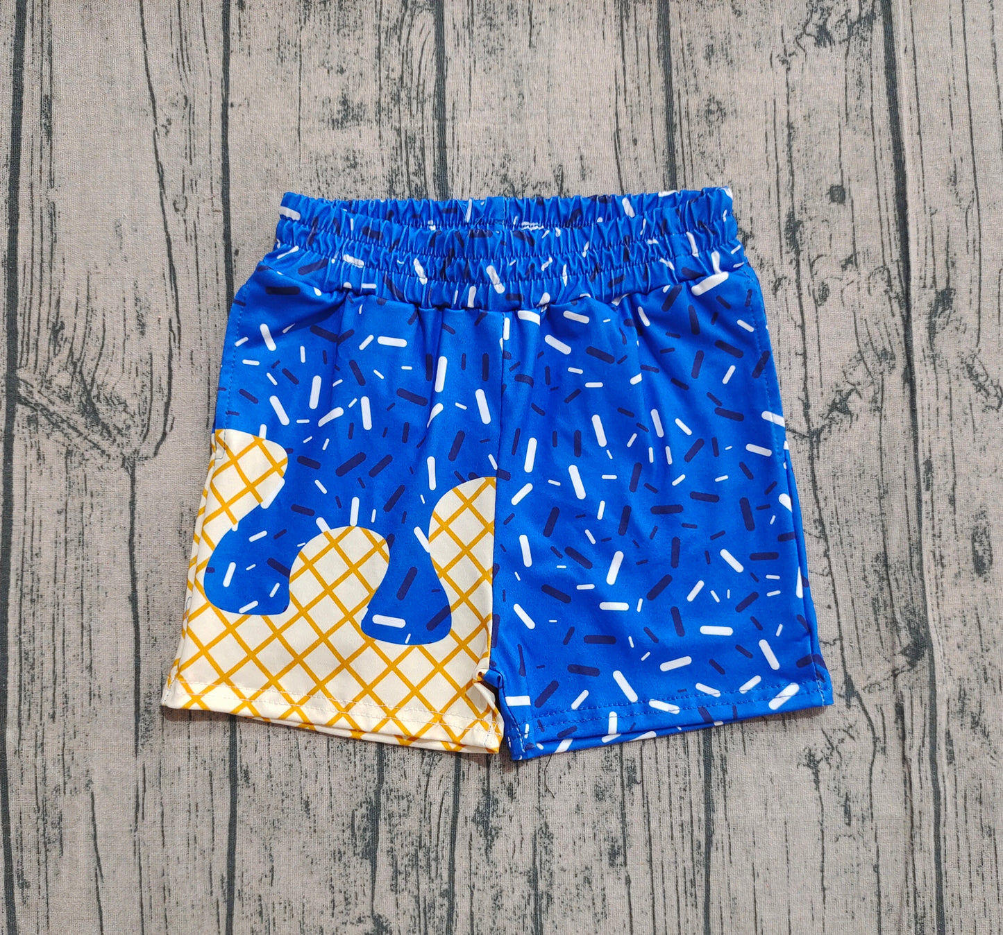 ( No moq ) Preorder Baby Boy Girl Drips Team Blue Shorts Bottom