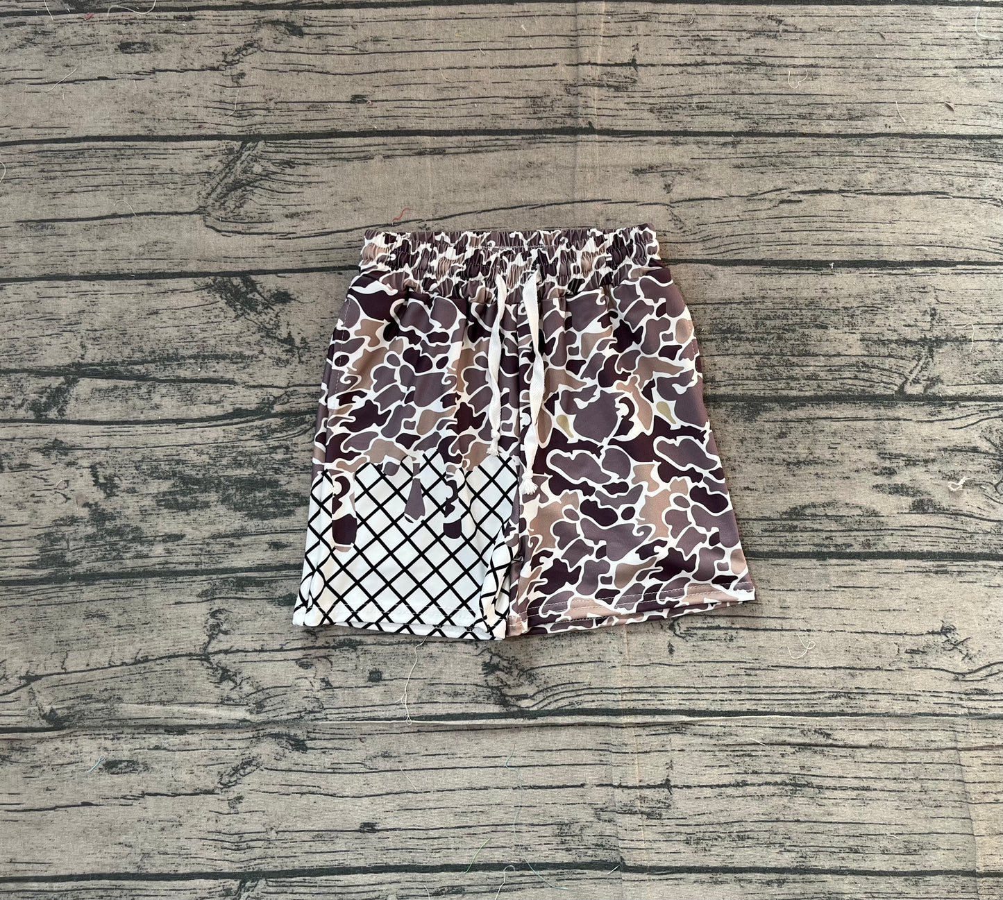 ( No moq ) Preorder Boys Kids Toddler Camo Drips Summer Shorts Bottoms