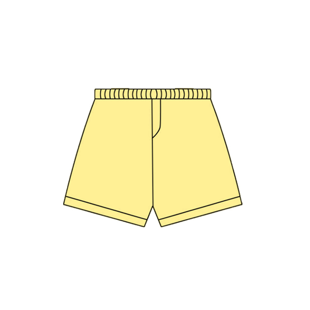 ( Moq 5 ) Preorder Girls Kids Yellow Yoga Active Shorts Summer Bottom