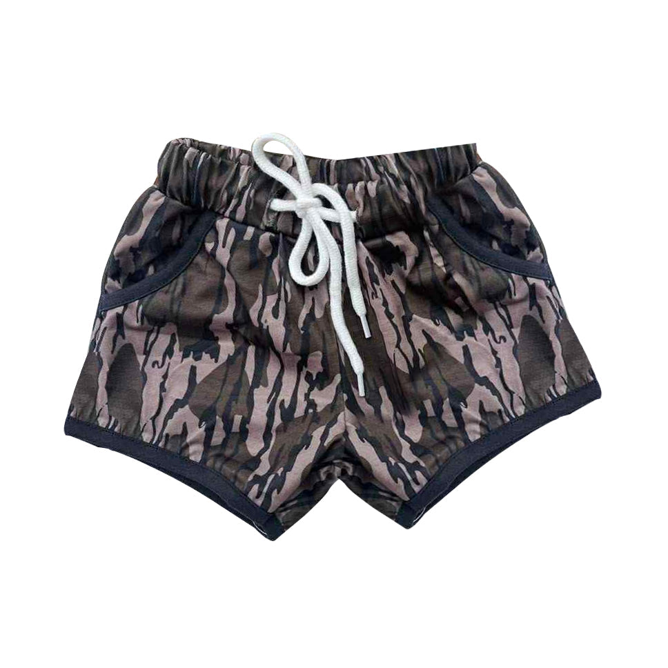 ( Moq 5 ) Preorder Boys Kids Camo Pockets Shorts Summer Bottom
