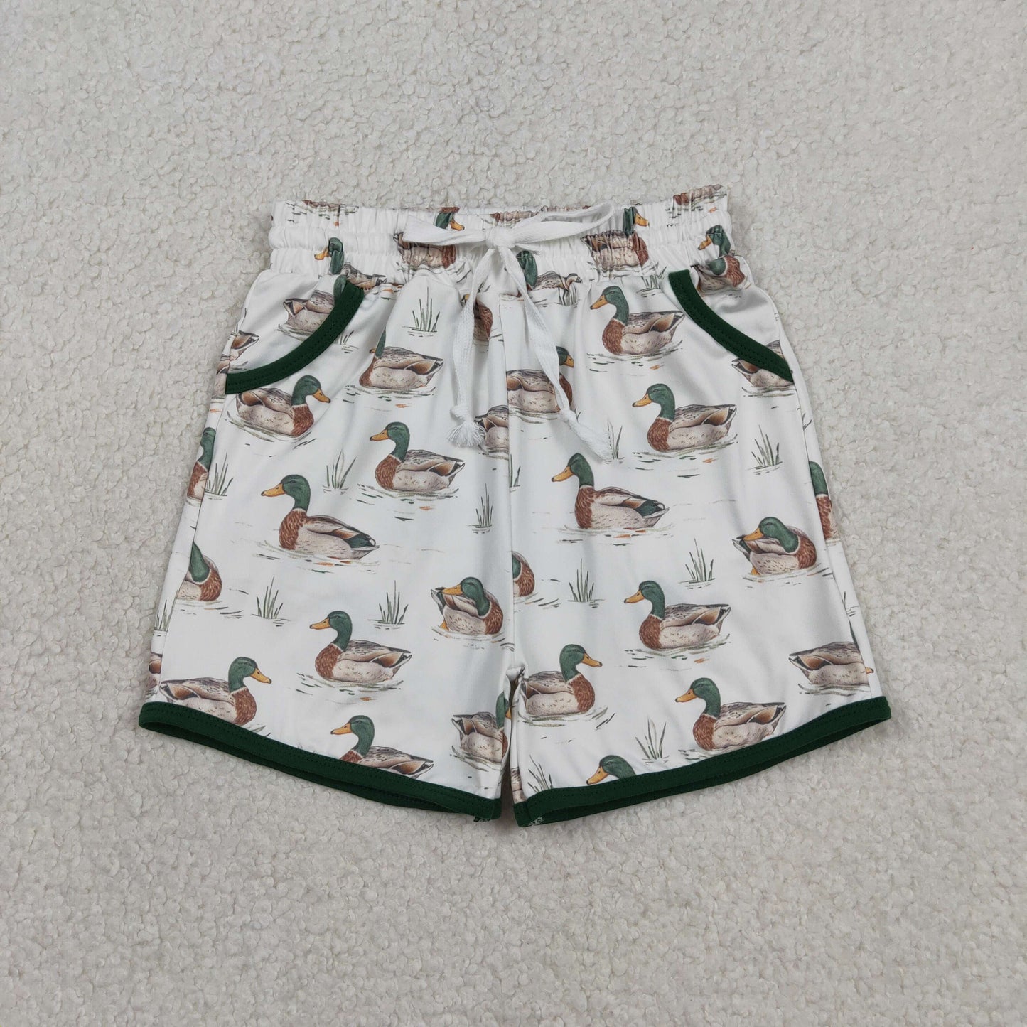 Sibling Baby Boys Kids Camo Ducks Pockets Shorts Bottoms Hunting Clothes RTS