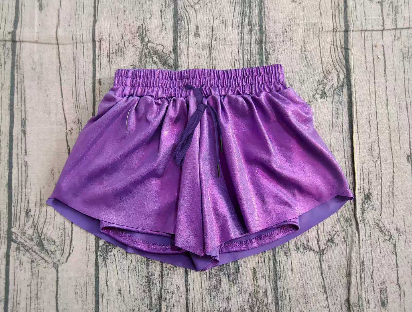 Baby Girls KIds Purple Leather Shorts Bottoms Clothes RTS