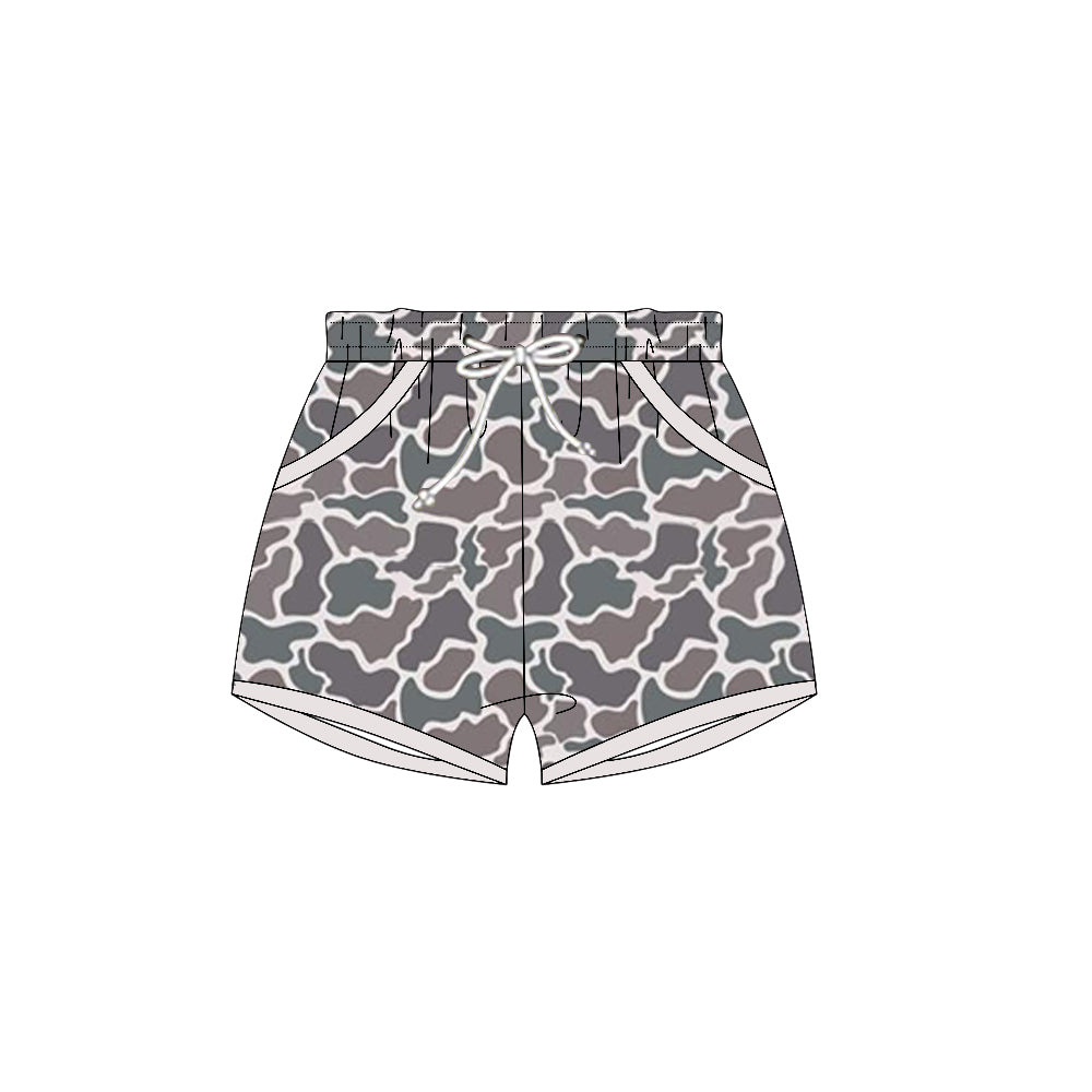 (Moq 5 ) Preorder Baby Boys Pockets Camo Shorts Summer Bottoms