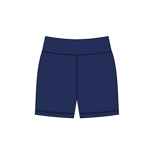 ( Moq 5 ) Preorder Baby Girls Navy Yoga Active Shorts Bottom