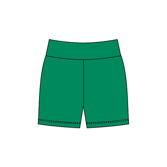 ( Moq 5 ) Preorder Baby Girls Green Yoga Active Shorts Bottom