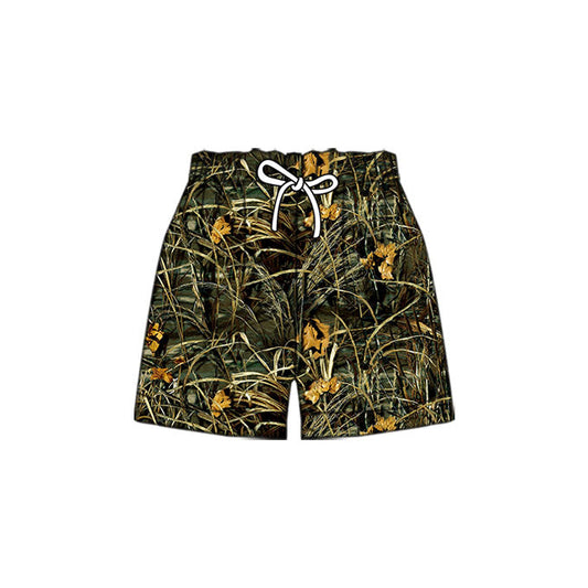 ( Moq 5 ) Preorder Baby Boys Camo Pockets Shorts Bottoms