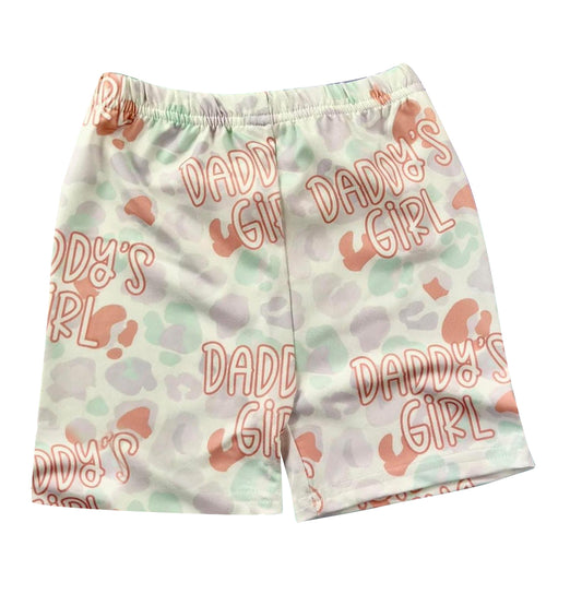 ( Moq 5 ) Preorder Baby Kids Daddy's Girl Leopard Shorts Bottoms
