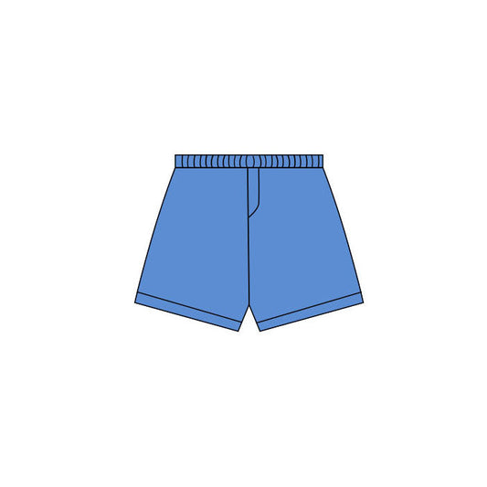 ( Moq 5 ) Preorder Baby Girls Kids Blue Shorts Yoga Bottoms