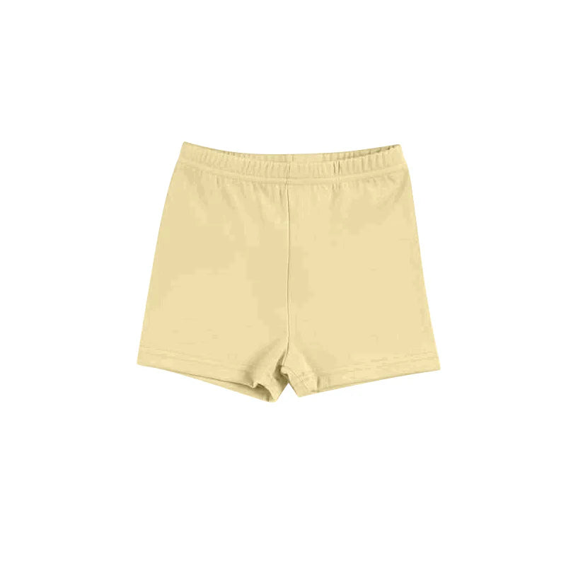 ( Moq 5 ) Preorder Baby Girls Kids Yellow Bottom Yoga Active Shorts