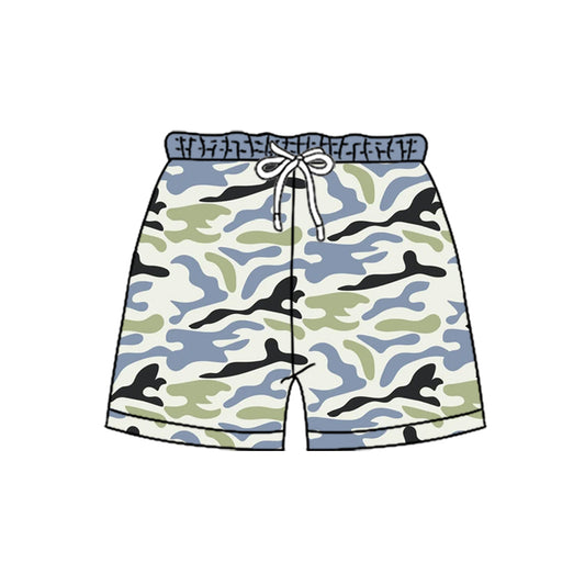 ( Moq 5 ) Preorder Baby Boys Kids Green Grey Camo Shorts Bottoms Summer Clothes