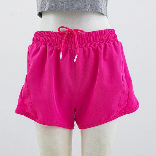 ( Moq 5 ) Preorder Baby Girls Kids Zipper Pockets Pink Yoga Active Shorts Bottoms