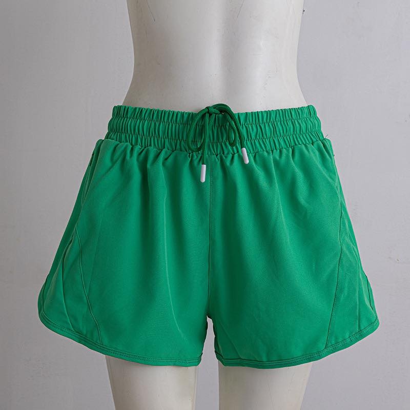 ( Moq 5 ) Preorder Baby Girls Kids Zipper Pockets Yoga Active Shorts Green Bottoms