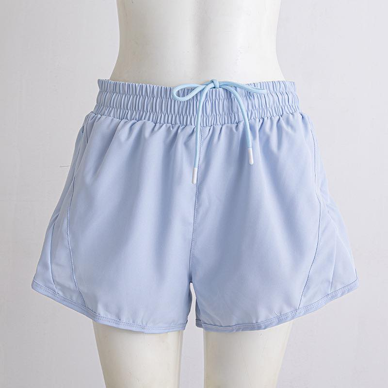 ( Moq 5 ) Preorder Baby Girls Kids Zipper Pockets Light Blue Yoga Active Shorts Bottoms