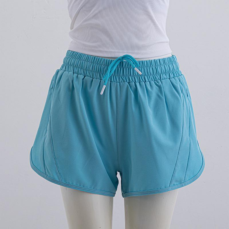 ( Moq 5 ) Preorder Baby Girls Kids Zipper Pockets Yoga Active Blue Shorts Bottoms