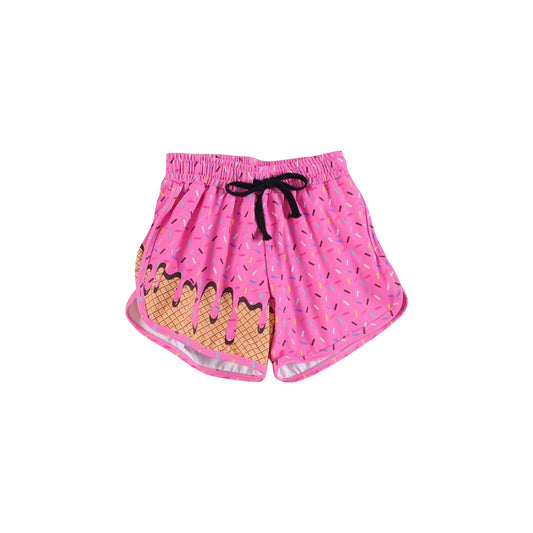 ( Moq 5 ) Preorder Baby Girls Kids Sprinkles Drip Pink Shorts Bottoms Team Clothes