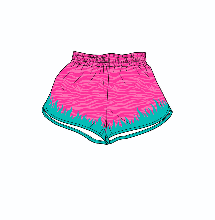 ( Moq 5 ) Preorder Baby Girls Kids Pink Stripes Shorts Bottoms Yoga Active Clothes