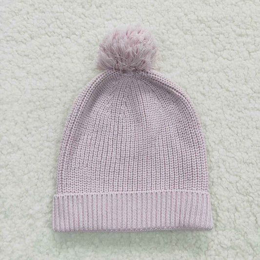 HA0006 Baby Kids Purple Knitted Hat