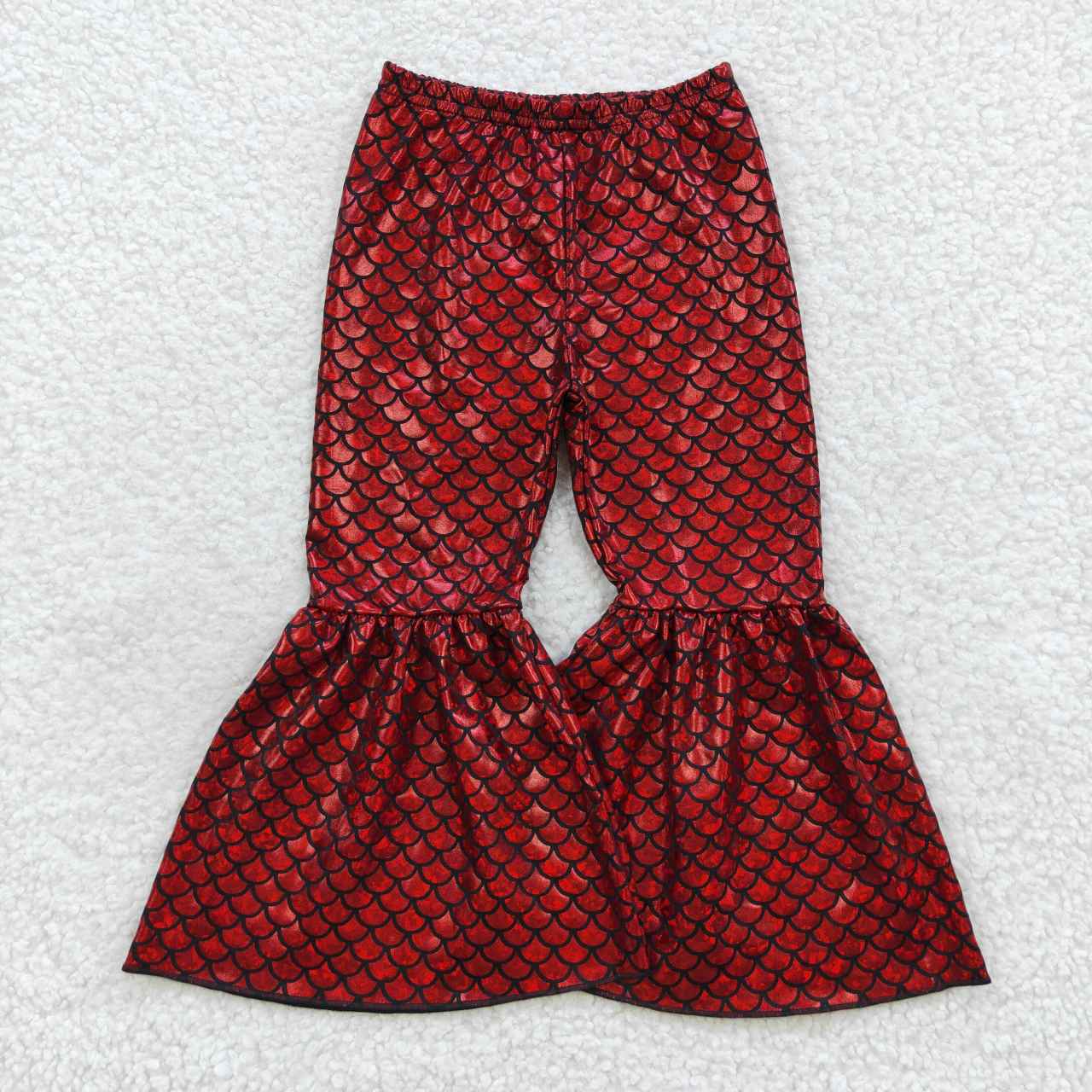 P0250 Baby Girl Holographic Spandex Bell Bottom Pants