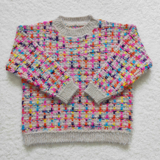GT0302 Baby Girl Long Sleeves Colorful Sweater