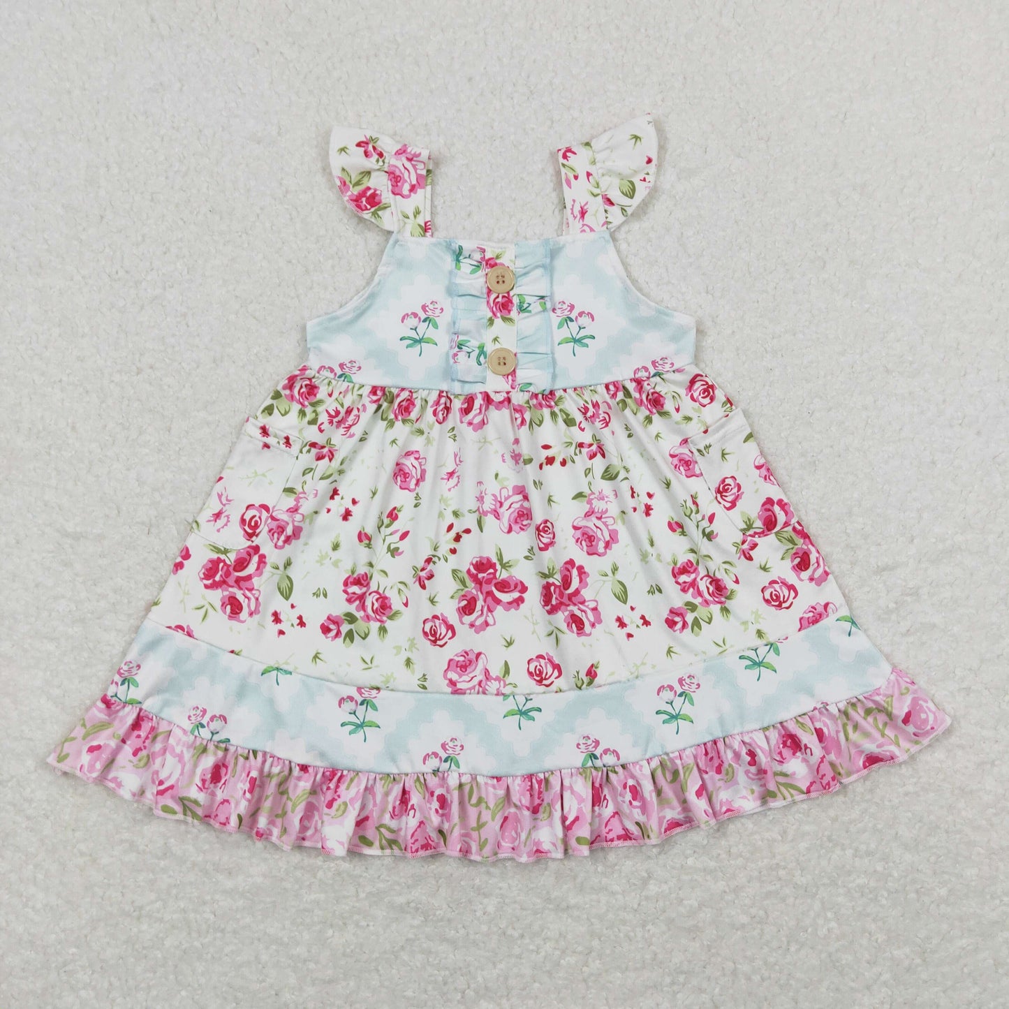 Baby Girl Floral Ruffle Summer Dress