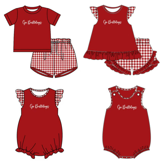 Baby Boy Summer Sibling Red Romper Set ( Moq 5 Each Style ) 7.8