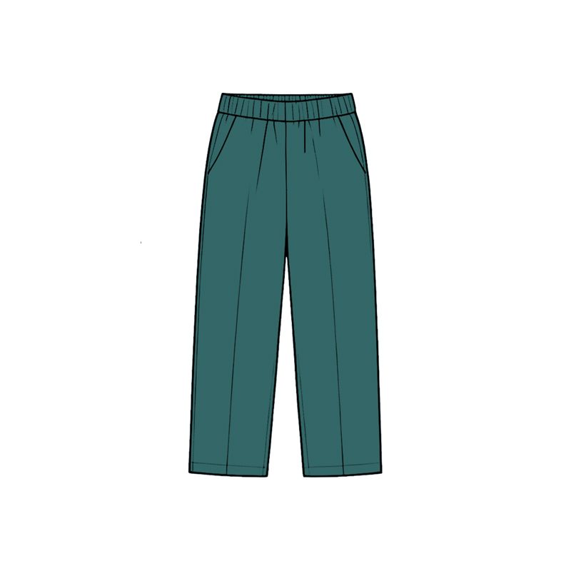 ( Moq 5 ) Baby Boys Kids Pockets Green Pants Bottoms Cotton Clothes