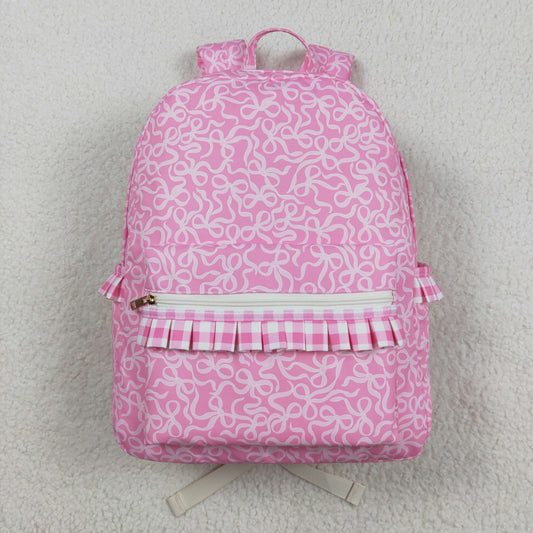 Baby Girl Toddler Pink Bows Backpack Bags RTS