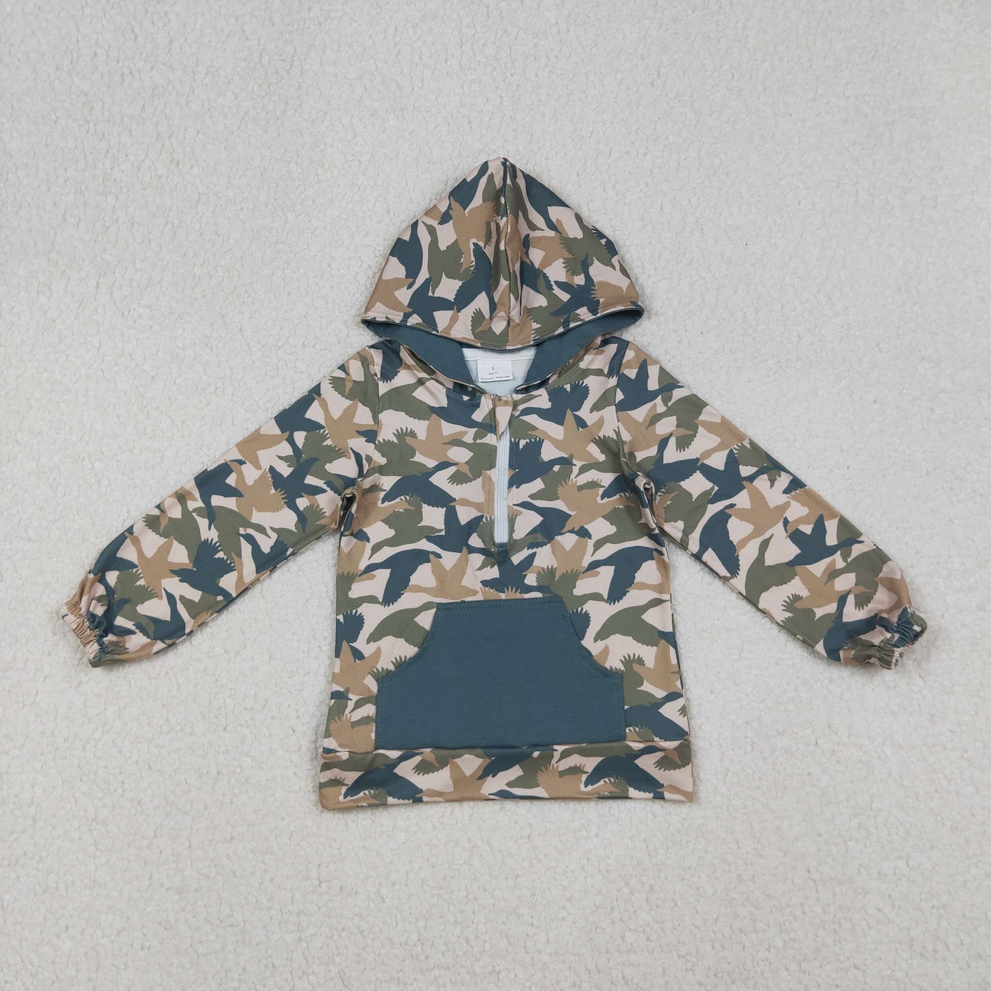 Baby Boy Long Sleeves Ducks Hoodie Zipper Camo Shirt RTS