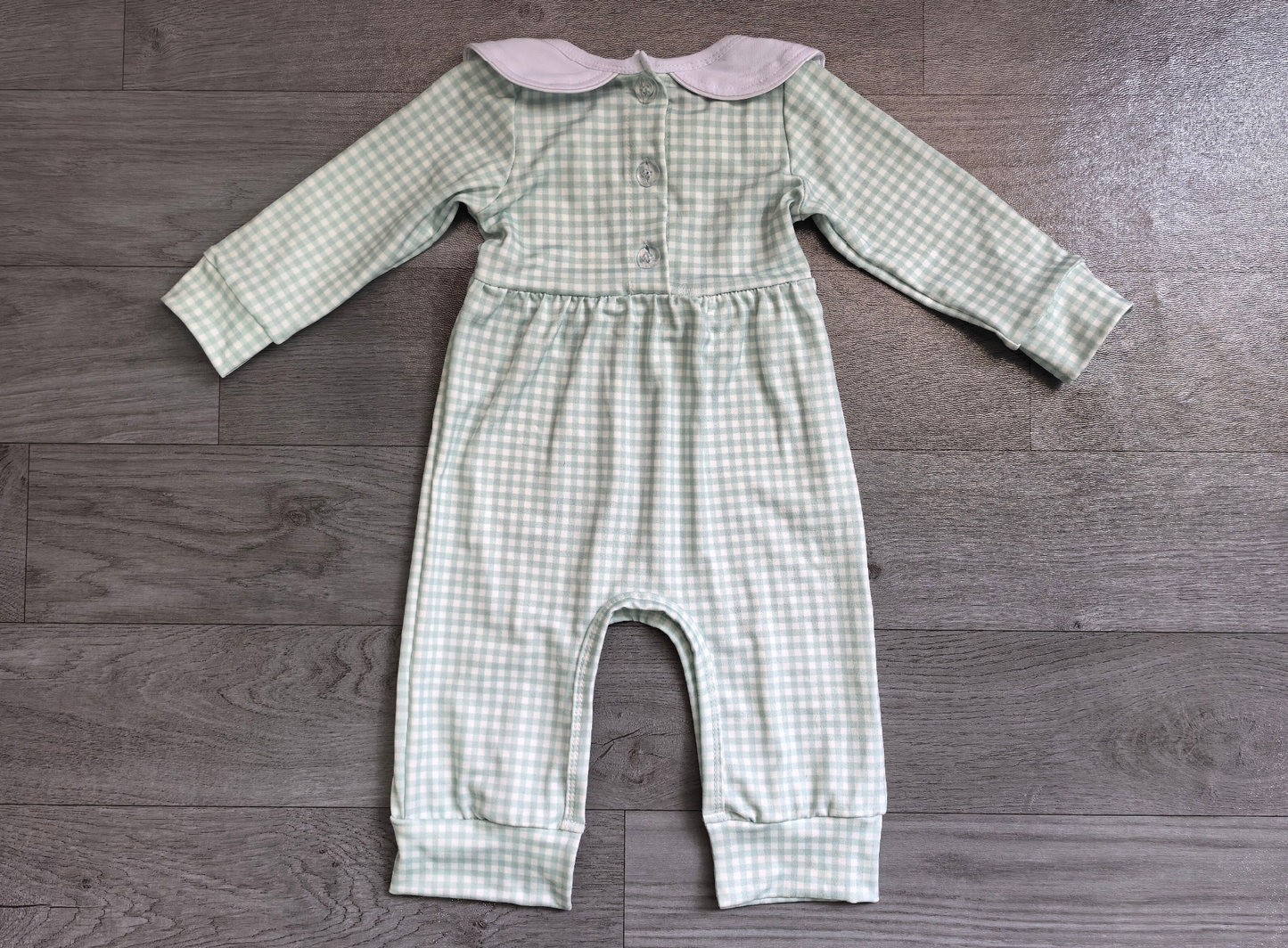 ( No moq ) Preorder Baby Boy Infant Embroidery turkey Pumpkin Plaid Romper Fall Clothes