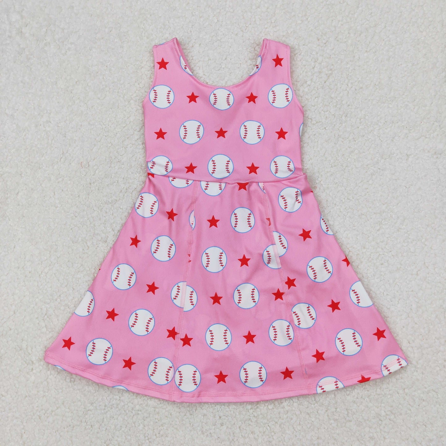 Baby Girl Sleeveless Bows Leopard Flower Sibling Yoga Active Kids Wear Dress RTS