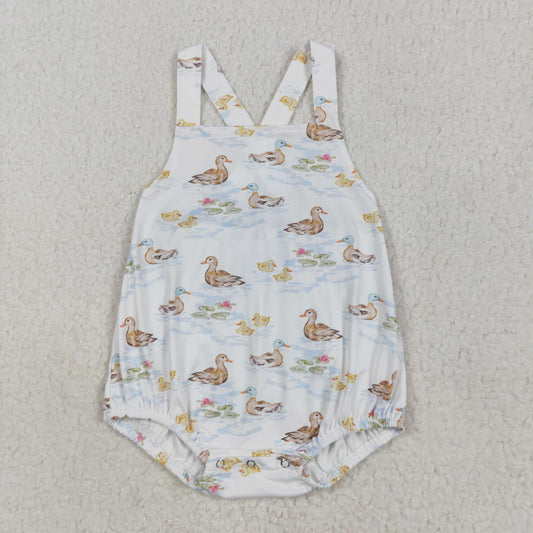 Baby Boy Sleeveless Ducks Bubble Summer Romper RTS