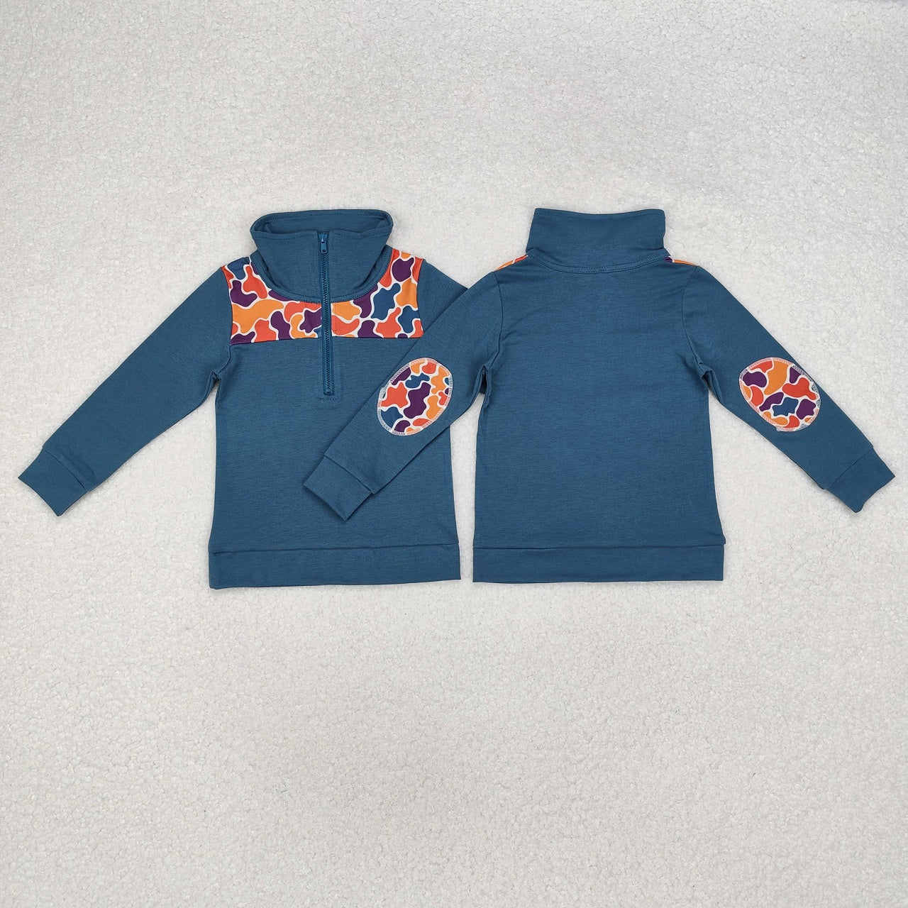 Sibling Boys Kids Long Sleeves Camo Aztec Zipper Shirt Pullover Tops Clothes RTS