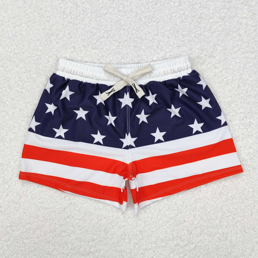 Baby Boy July 4th Stars Stripes Swim Trunks Shorts