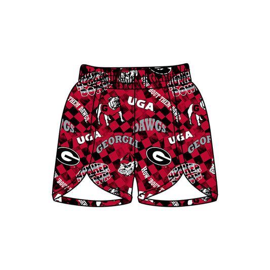 Adult Women Dogs Checked Waist Team Shorts ( Moq 5 )