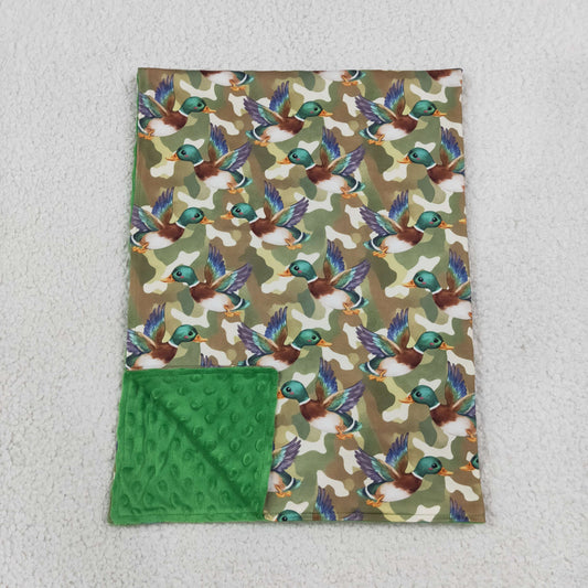 Baby Boys Toddler Ducks Camo Green Blanket RTS
