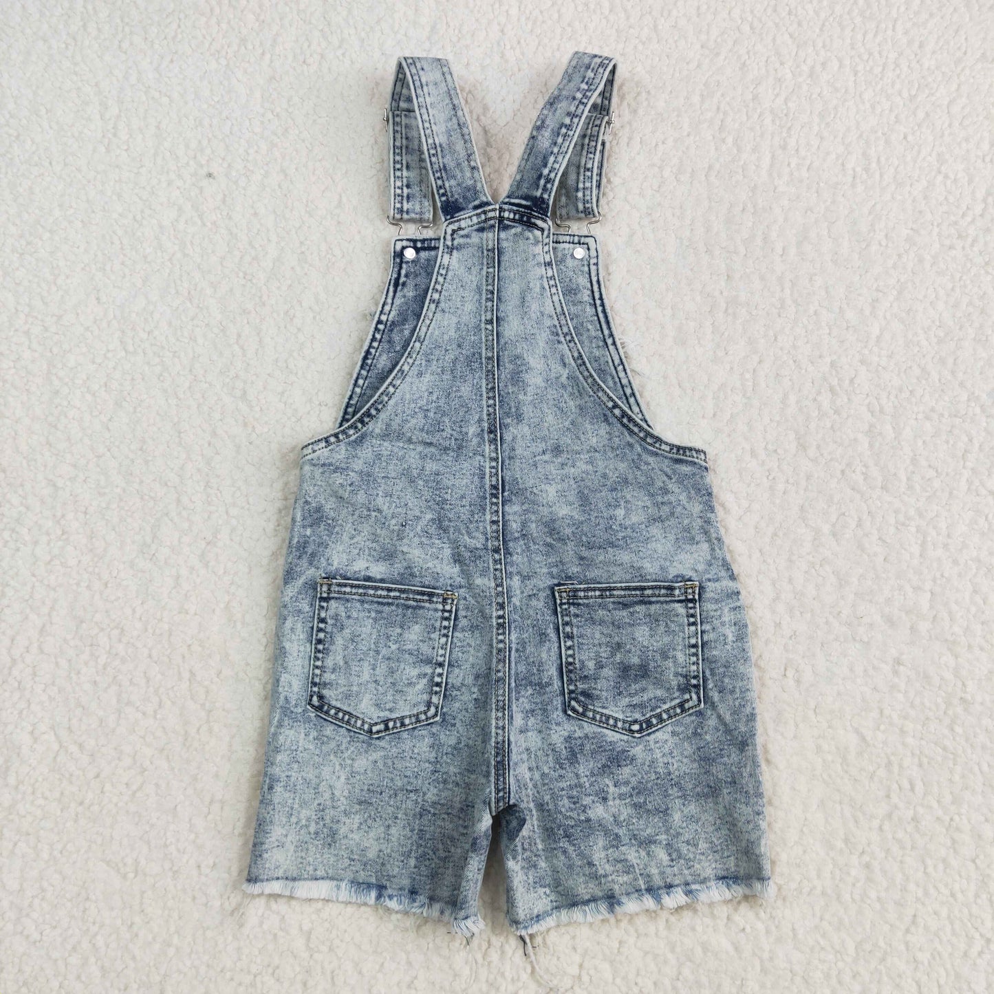 SS0023 Summer Baby Denim Blue Shorts Overalls