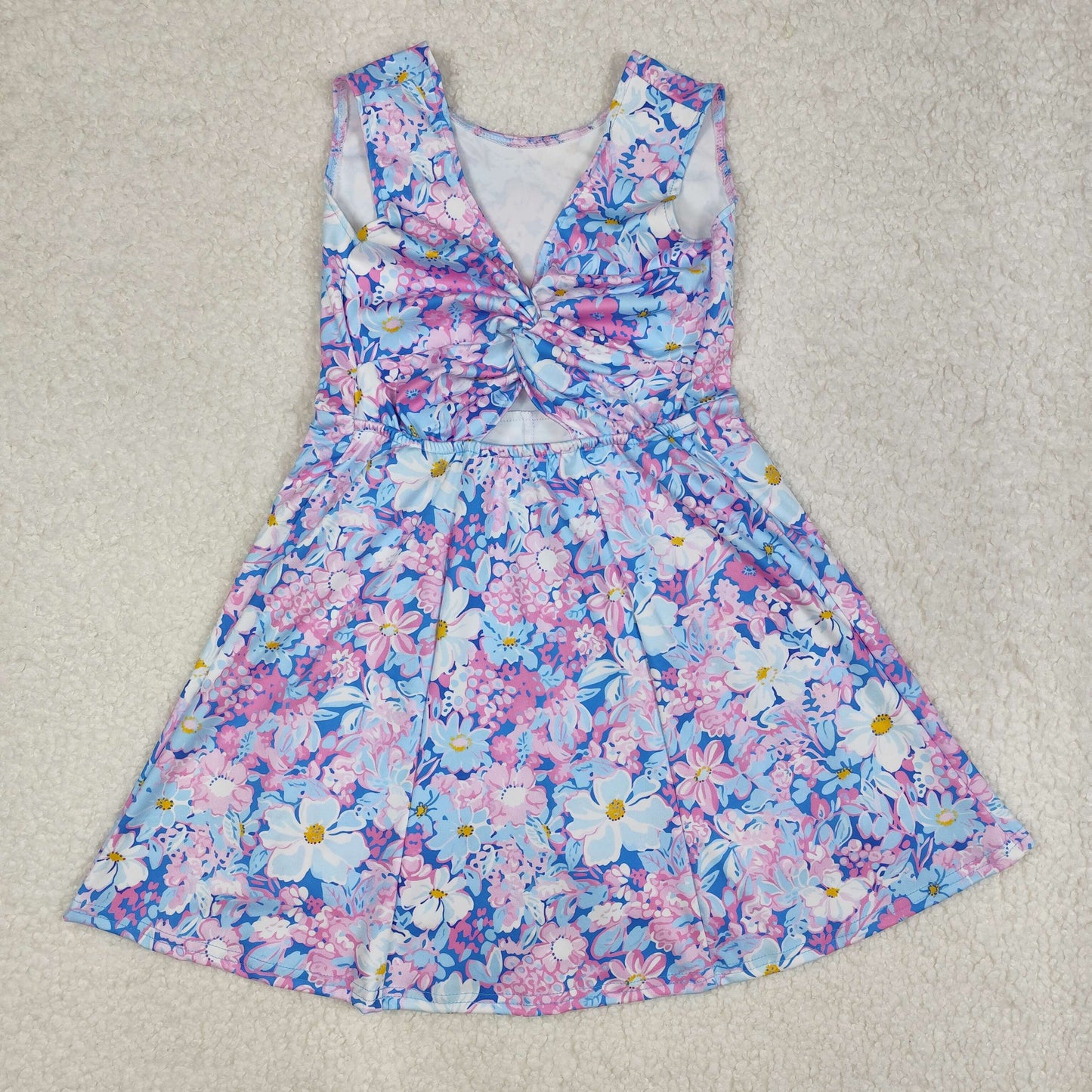 Baby Girl Sleeveless Flower Knee Length Dress Athletic Active Wear RTS