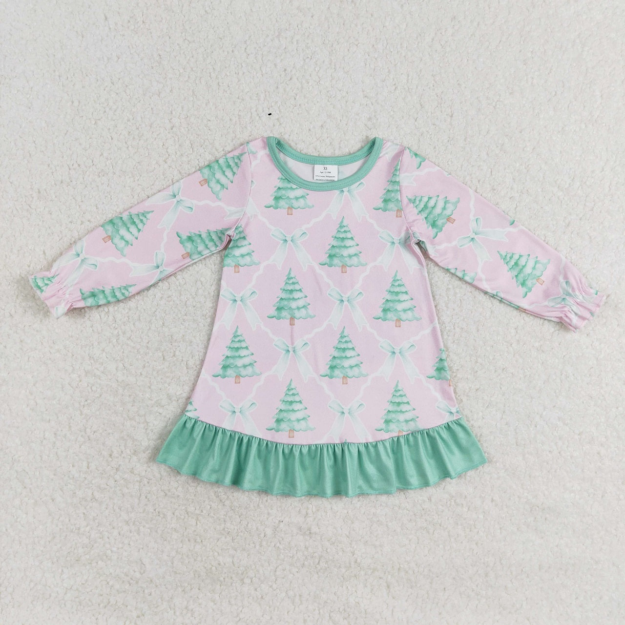 Baby Boy Girl Adult Women Christmas Tree Bows Sibling Family Romper Pajamas Clothes Set RTS