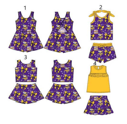 Baby Girl Sleeveless Bows Sibling Team Dress Set ( Moq 5 Each Style ) 2.19