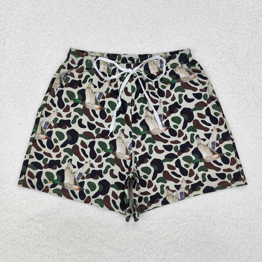 Adult Men Duck Camo Swim Trunks Shorts